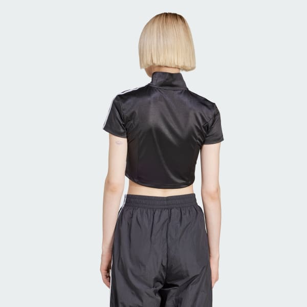 Black Adicolor Short Sleeve Track Top