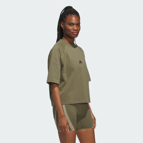 Verde Camiseta Boxy adidas Basketball