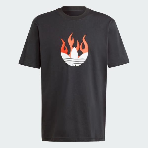 Polera con Logo Flames Negro adidas adidas Chile