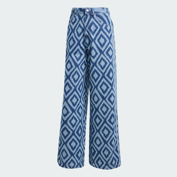 Azul Pants Deportivos Denim adidas x FARM Rios