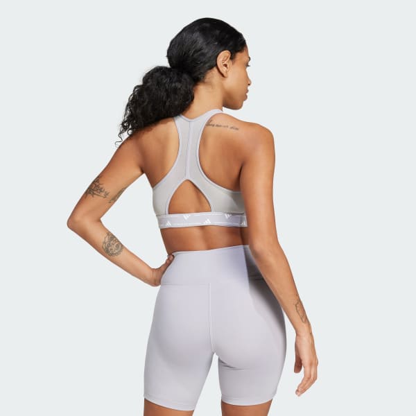 Grey Powerreact Training Medium-Support Bra