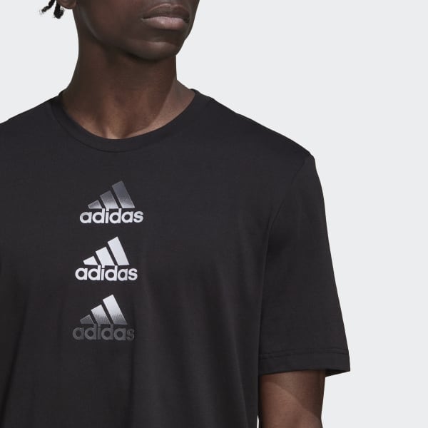 Negro Playera Designed to Move Logo Q3690