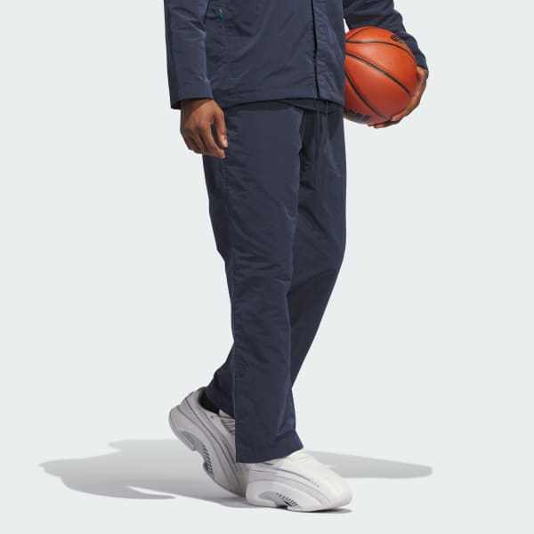 Blauw adidas Basketball Woven Snap Broek