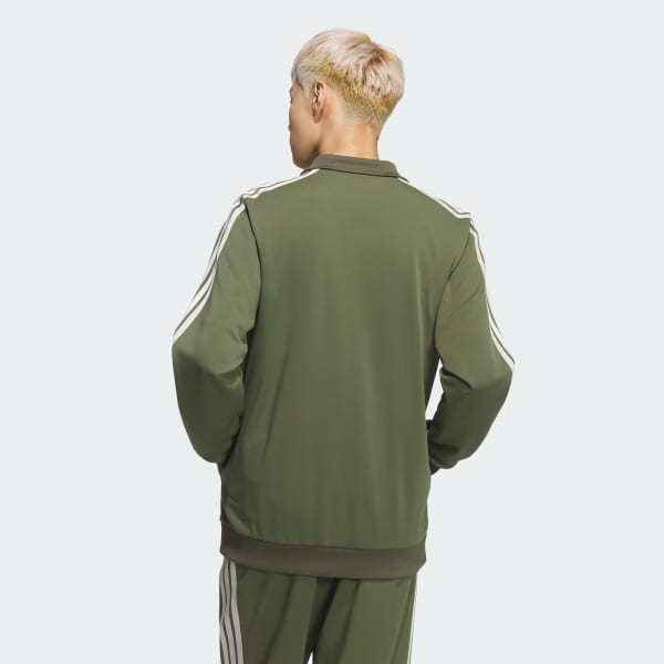 Green 3S 레귤러 핏 더블 니트 트랙탑