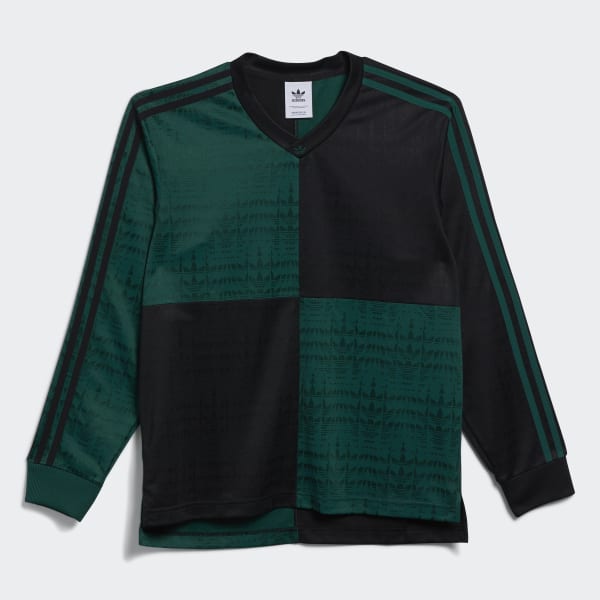 Green Long Sleeve Checkered Club Jersey (Gender Neutral) JDX50