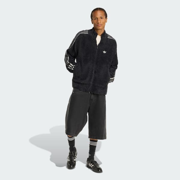 Svart FAUX MOHAIR CLASSIC TRÄNINGSJACKA