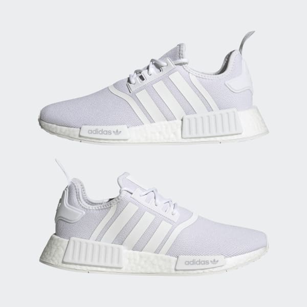 Adidas nmd white and blue on sale