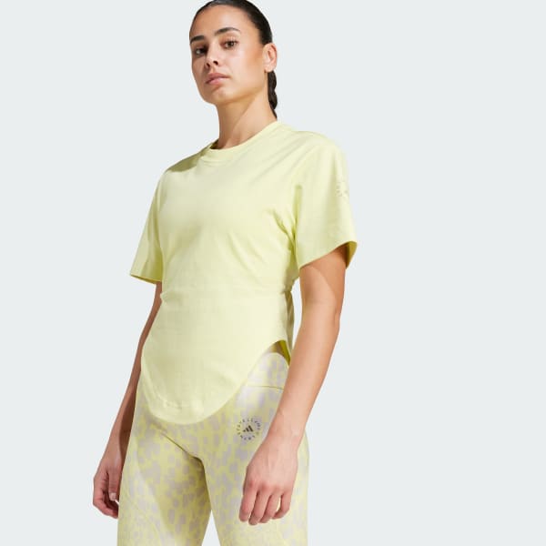 Yellow adidas by Stella McCartney Sportswear Curved Hem Tee