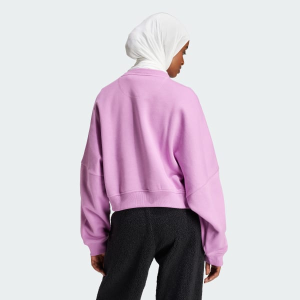 Violeta Sudadera cuello redondo Essentials Fleece