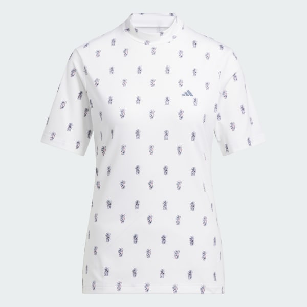 ホワイト 【ゴルフ】GO-TOペイズリーモックネックSSシャツ