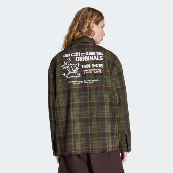 Green ORIGINALS FLANNEL 롱 슬리브 워크 셔츠