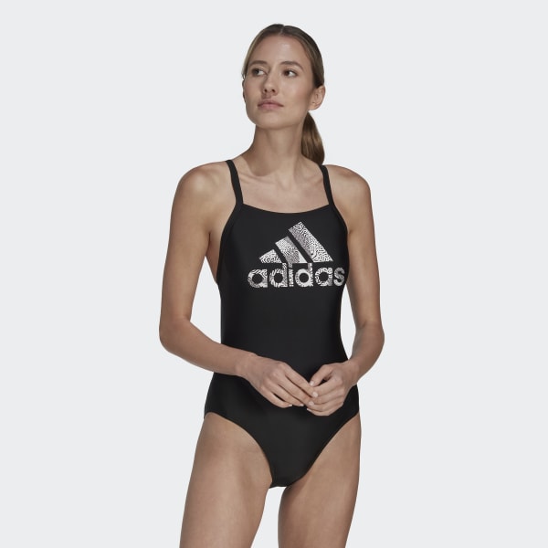 Czerń Big Logo Swimsuit