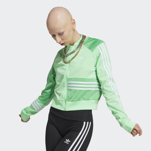 adidas Adicolor Crop Track Jacket - Green | Women's Lifestyle | adidas US