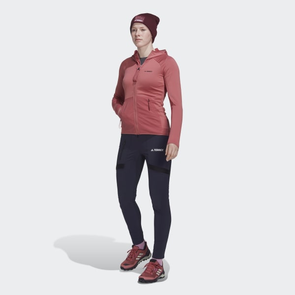 Czerwony Terrex Tech Flooce Light Hooded Hiking Jacket