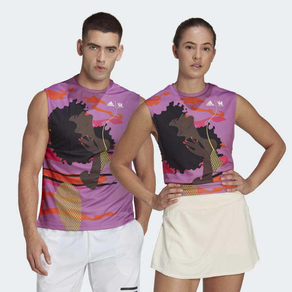 Lila Tennis New York Sleeveless T-Shirt – Genderneutral I7803