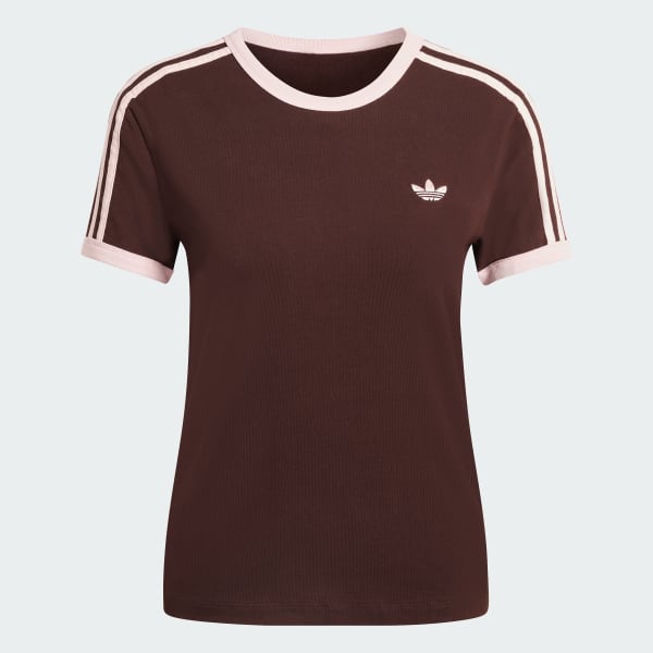 Brown 3 STRIPES SLIM T-Shirt