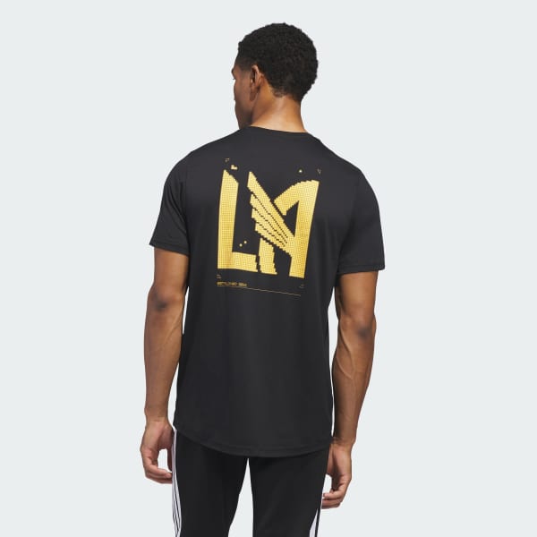 adidas LOS ANGELES FC MEN'S SHORT SLEEVE PREGAME T-SHIRT - Black
