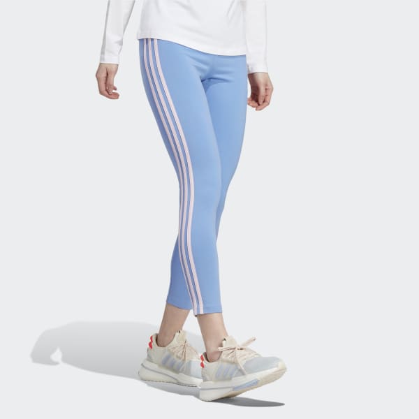 adidas Essentials 3-Stripes High-Waisted Single Jersey Leggings - Blue