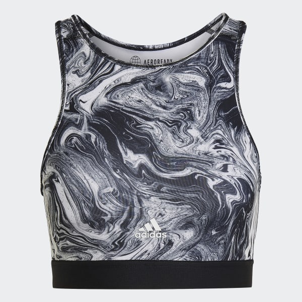 Multi Hyperglam AEROREADY Training Light-Support Marble-Print Workout Bra EVG61