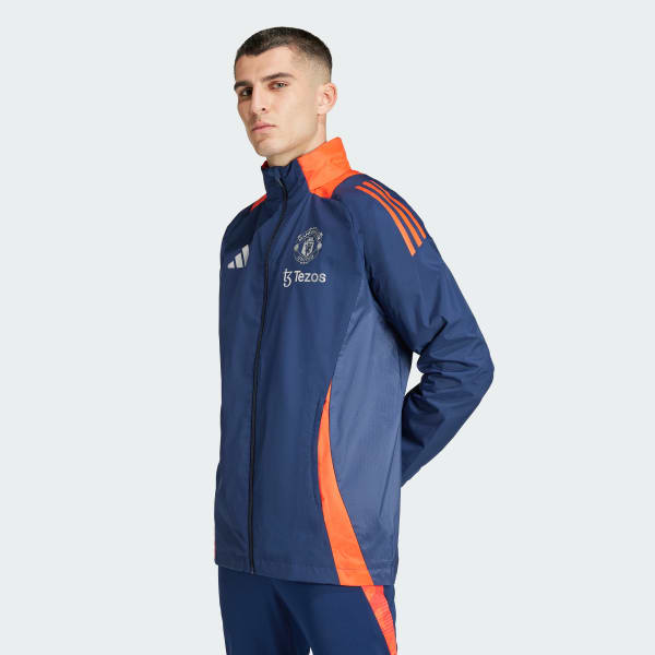 Blu Giacca Tiro 24 All-Weather Manchester United FC