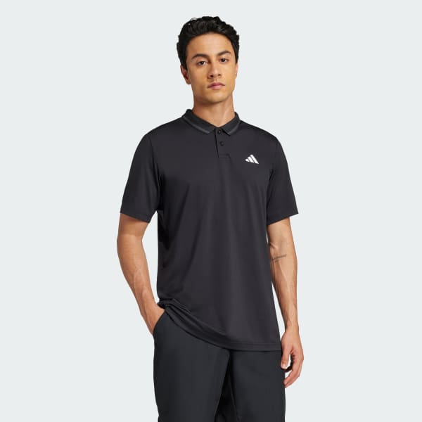adidas Club Tennis Climacool Piqué Polo Shirt - Black | Free
