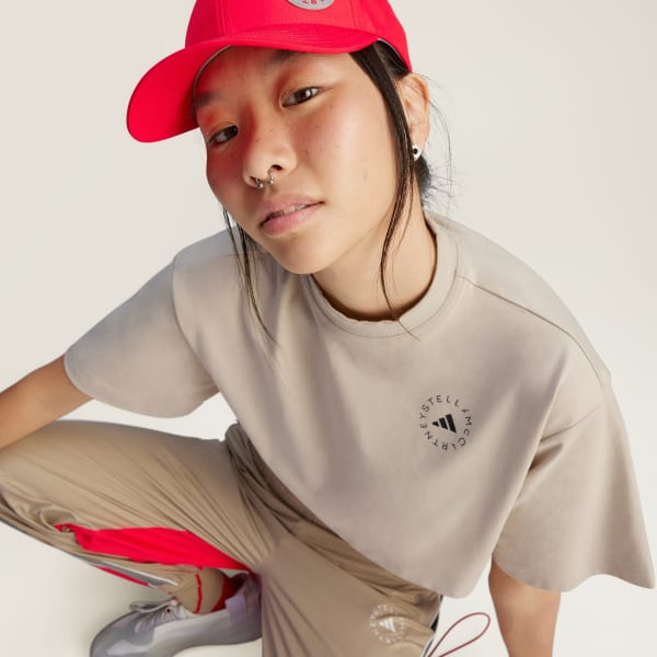 adidas by Stella McCartney アディダス　カットソー adidas by Stella McCartney ツートーン ジップ クロップトップ