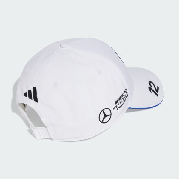 Blanco Gorra Kimi Antonelli de la escudería de Fórmula Uno Mercedes - AMG Petronas