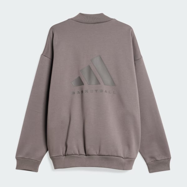 Brązowy adidas Basketball Crew Sweatshirt