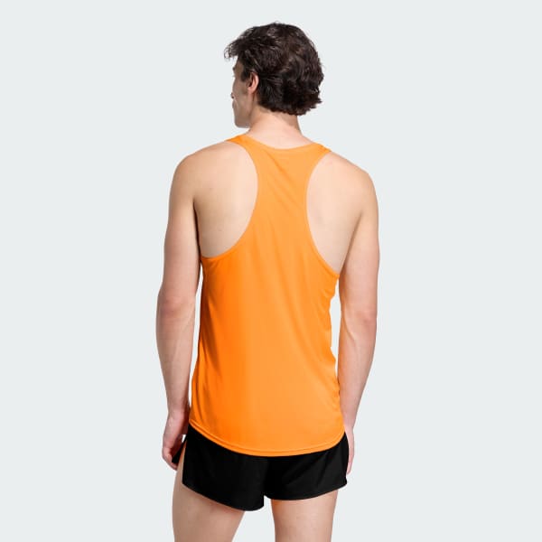 Orange Adizero Essentials Running Singlet