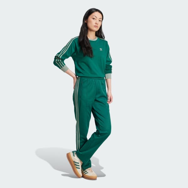 【超安い】 adidas Adicolor 3-Stripes Regular Long Sleeve Tee - Green トップス