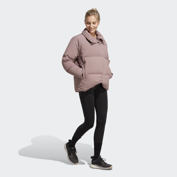 Lila Big Baffle Daunenjacke