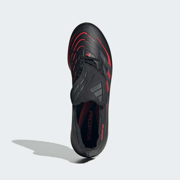Negro Zapatos Predator League Lengüeta Plegable Pasto Sintético