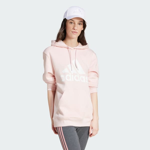 adidas Essentials Big Logo Regular Fleece Hoodie - Pink