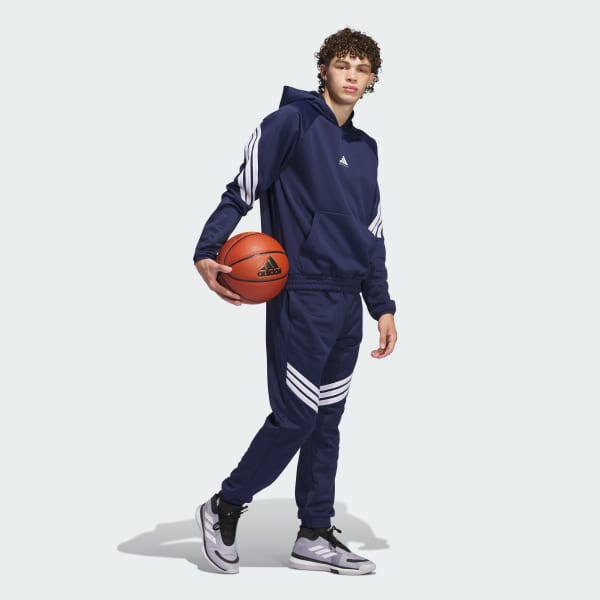 [ADIDAS] フーディ バスケットボール フリース ルビー adidas Essentials 3-Stripes Fleece Hoodie - Red | Free