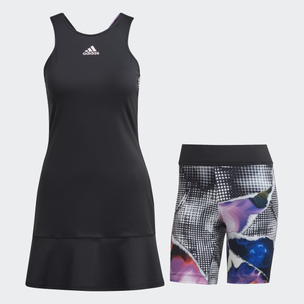 Zwart Tennis U.S. Series Y-Jurk IE686