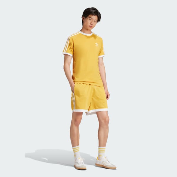 สีเหลือง เสื้อยืด Adicolor Classics 3-Stripes