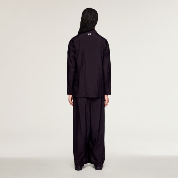 Svart Y-3 RAW EDGE 3 STRIPES SKJORTE