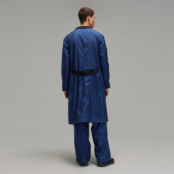 Blue Y-3 Ultralight Nylon Blazer Coat