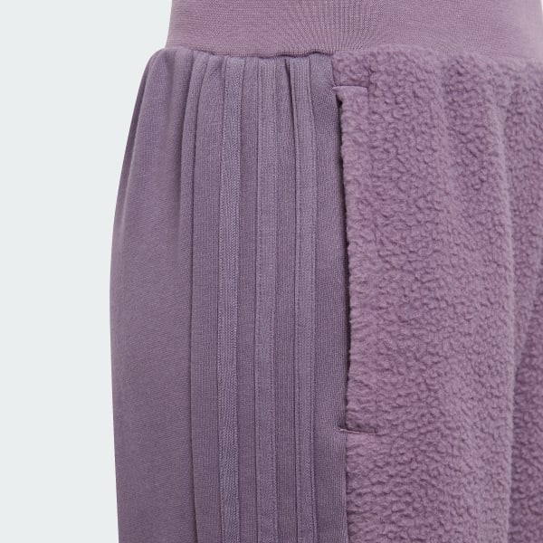 Purple Tiro Fleece Joggers Kids