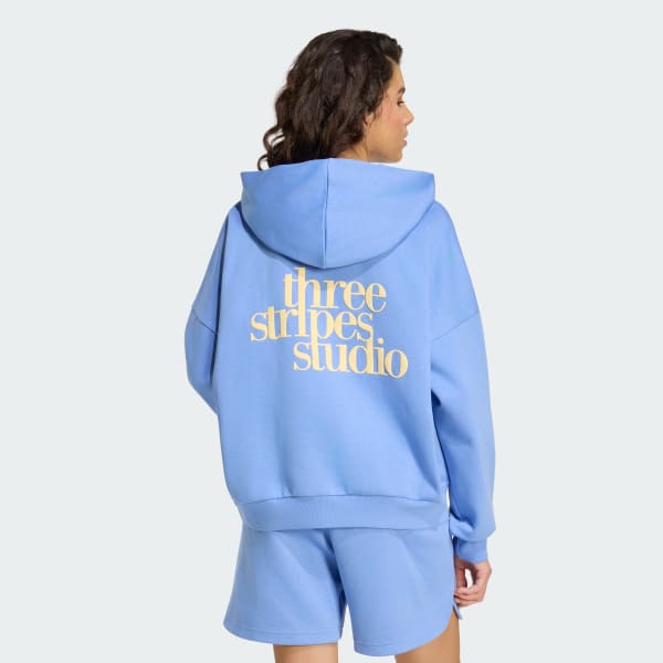 blauw 3-STRIPES STUDIO HOODIE