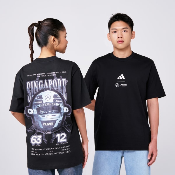 Black MERCEDES - AMG PETRONAS FORMULA ONE SINGAPORE GP HELMET TEE