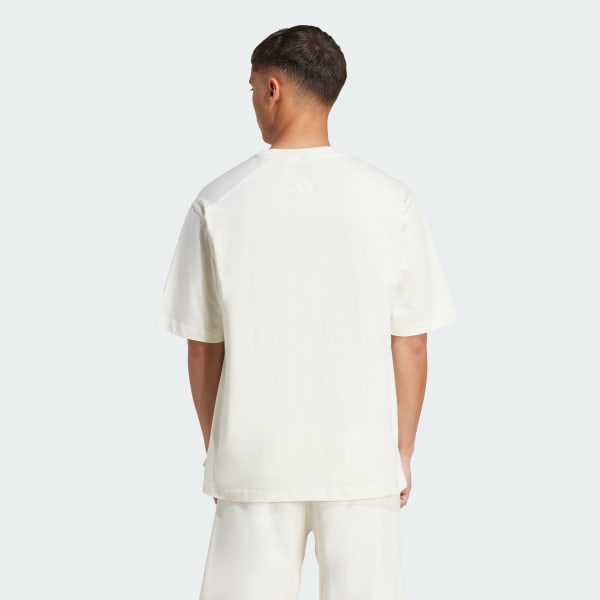 สีขาว เสื้อยืดพิมพ์ลาย Dog Sock Patch