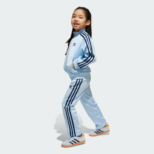 Blau Adicolor Firebird Kids Trainingsanzug