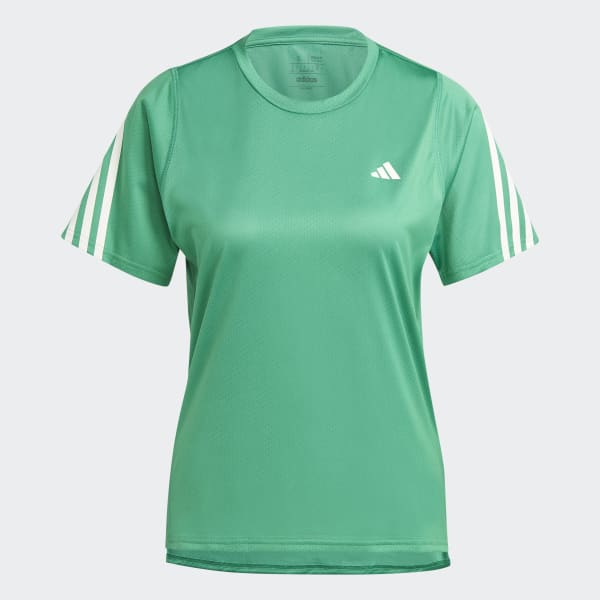 Green Run Icons 3-Stripes Low-Carbon Running Tee