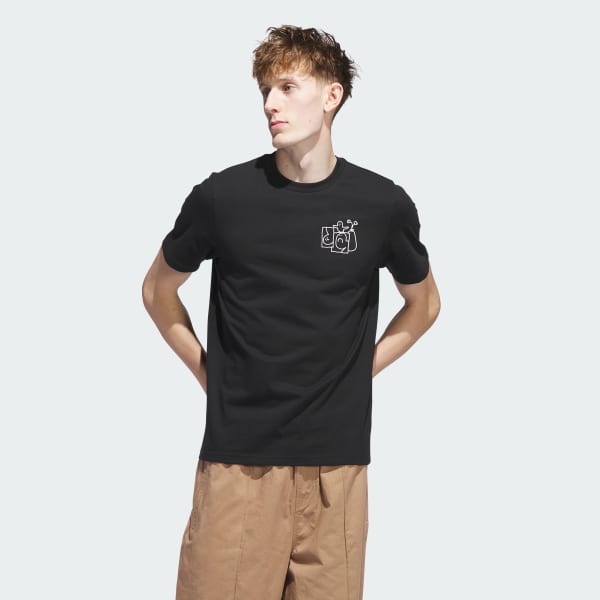 Black Shmoofoil Stairs Tee