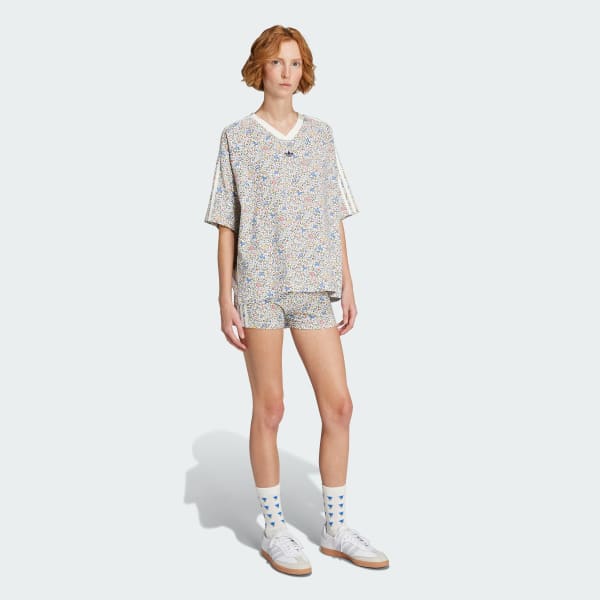 White adidas Originals x Liberty London AOP Boyfriend Tee