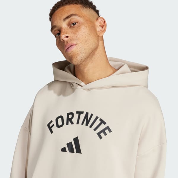 White fortnite hoodie top