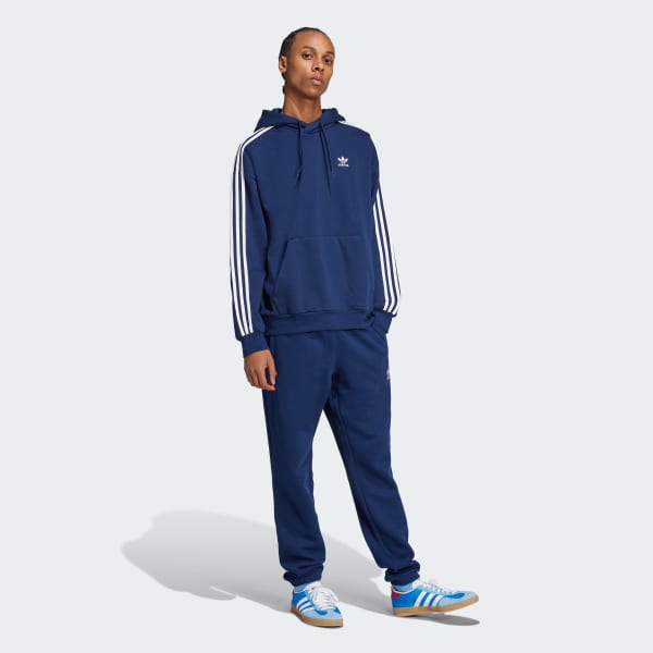 Azul Polera con capucha de ajuste holgado Adicolor