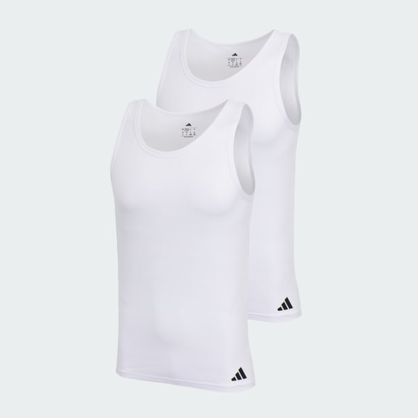 Λευκό Active Flex Cotton Tank Top 2-Pack Underwear