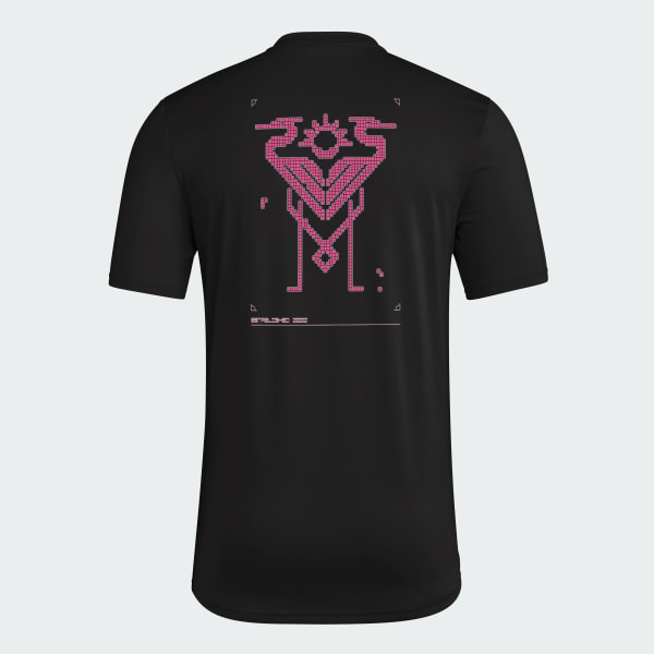 adidas Inter Miami CF Mens Short Sleeve Pregame T-shirt - Black